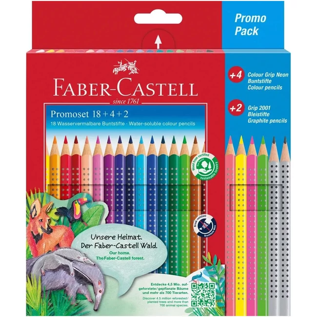 Faber-Castell: Grip színesceruza készlet 18+6 db-os csomag