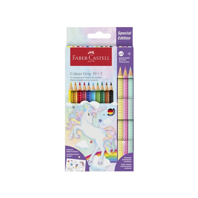 Faber-Castell: Grip Unikornis színes ceruza szett 10+3 db pasztell színnel