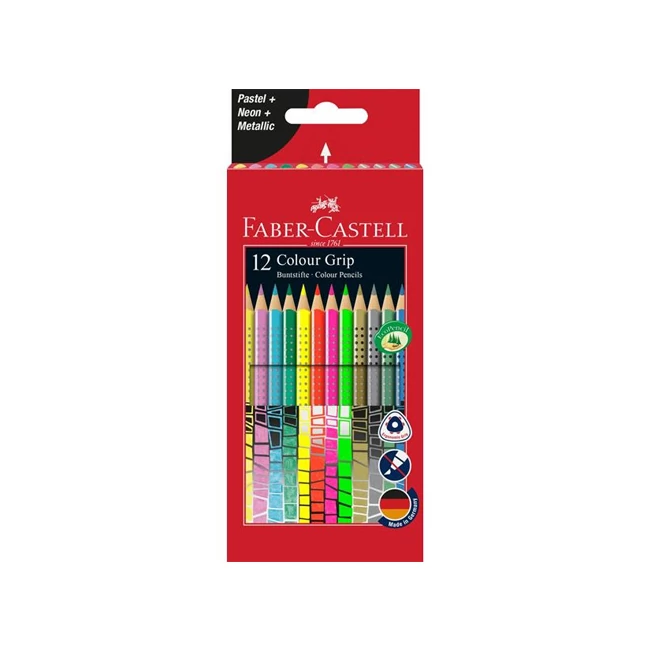 Faber-Castell: Grip színes ceruza készlet 12 db-os