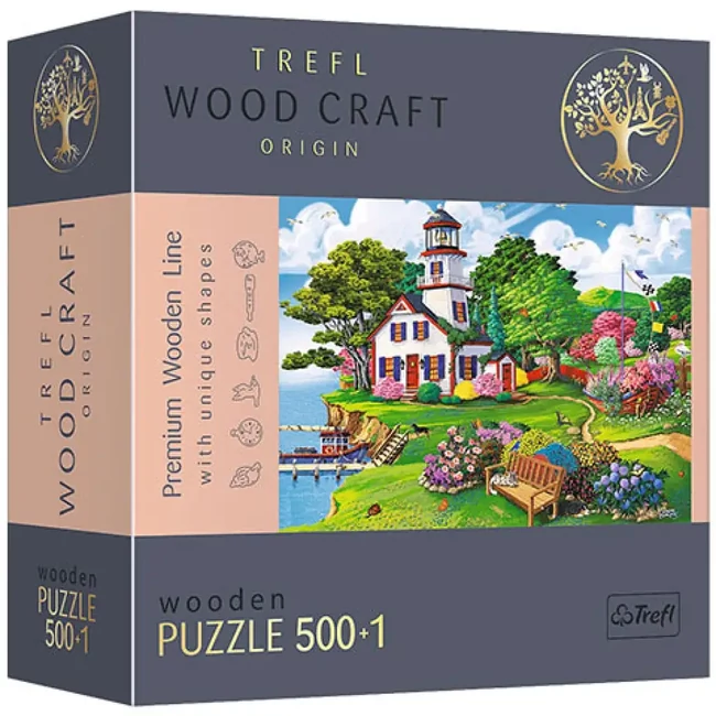 Wood Craft: Nyári kikötő fa puzzle 500+1 db-os – Trefl