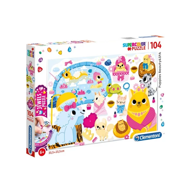 Kiskedvencek wellnesse 104 db-os puzzle strasszkövekkel – Clementoni
