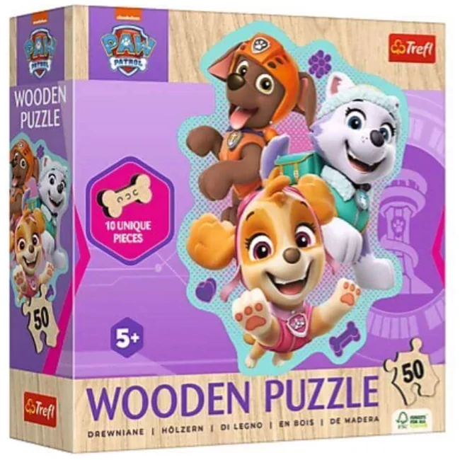 Mancs őrjárat - Vidám csapat - 50 db-os fa puzzle - Trefl