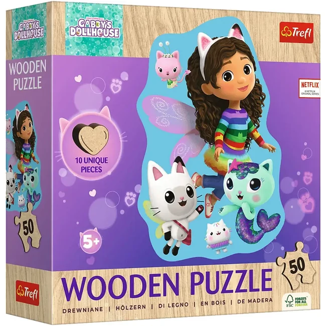 Gabi babaháza kontúros 50 db-os fa puzzle – Trefl