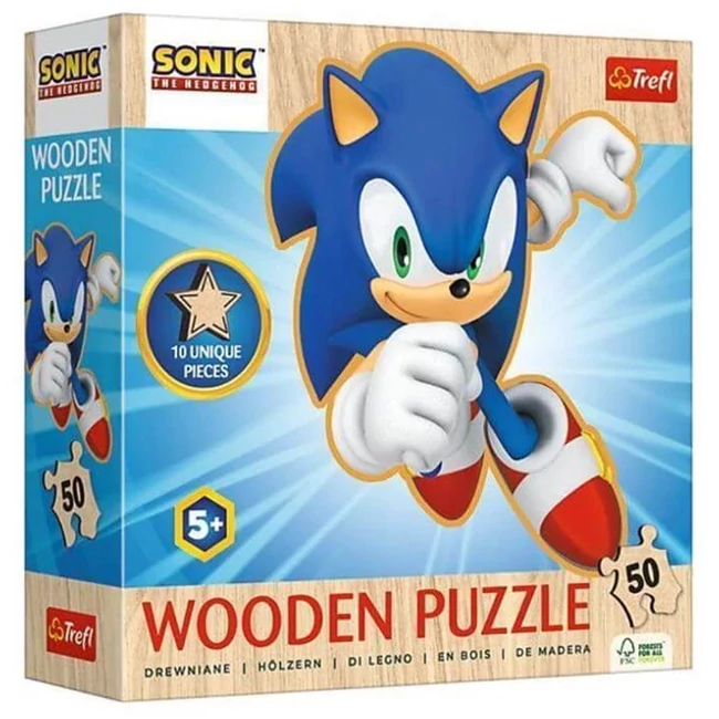 Sonic villámgyors kihívása – 50 db-os fa puzzle – Trefl