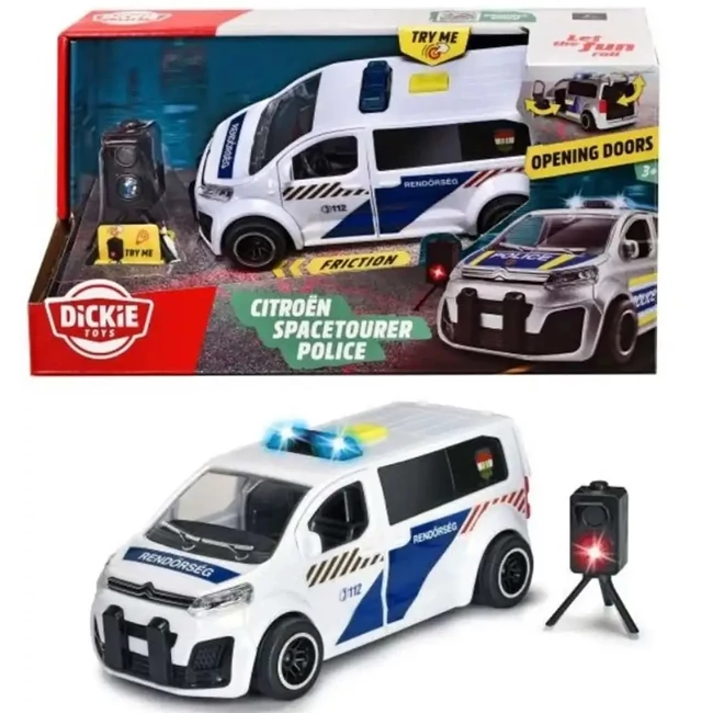 Dickie SOS széria: Citroen SpaceTourer rendőrautó trafipax-al – Simba toys