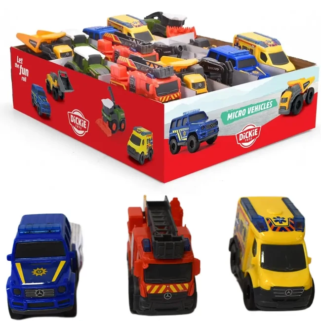 Micro járművek többféle változatban 1 db – Dickie Toys