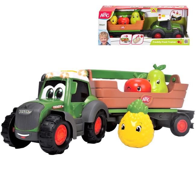 ABC Freddy A gyümölcs szállító traktor utánfutóval, fénnyel és hanggal – Simba Toys