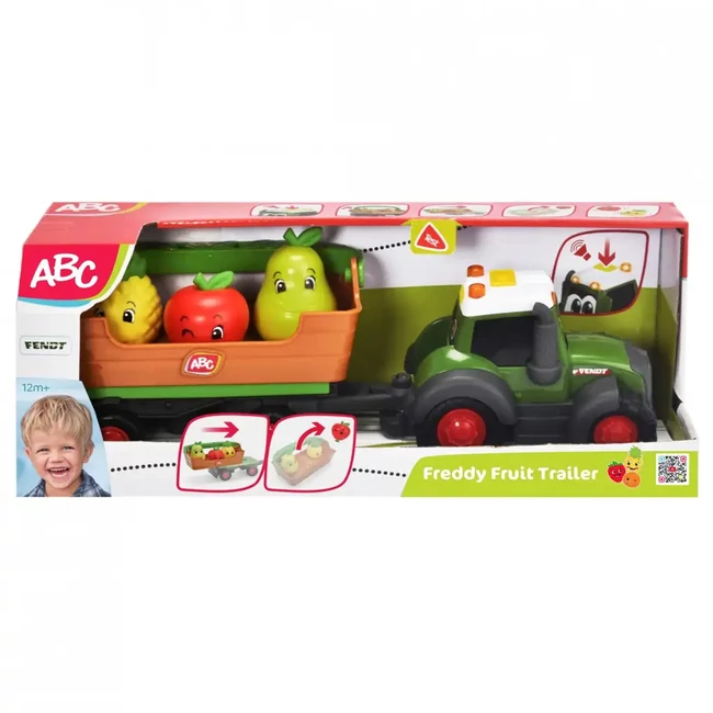 ABC Freddy Fruit Trailer mosolygós gyümölcsökkel 30 cm – Simba Toys