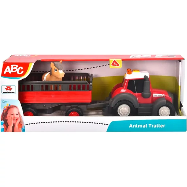 ABC Massey állatszállító traktor lóval – Simba Toys