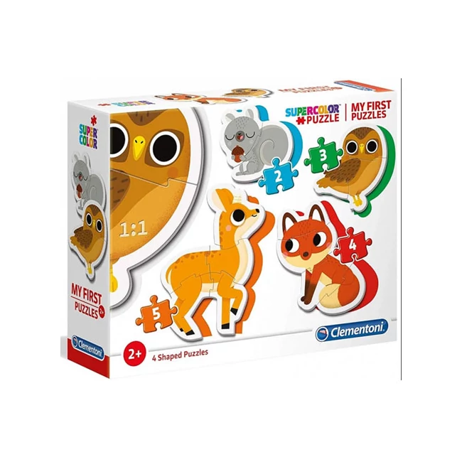 Erdei állatok 4 az 1-ben forma puzzle szett – Clementoni