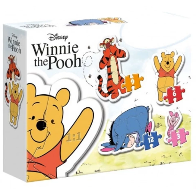 Disney: Micimackó és barátai 4 az 1-ben forma puzzle szett – Clementoni