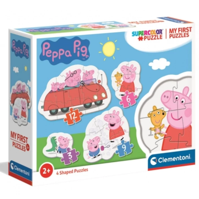 Peppa malac 4 az 1-ben 3–6-9–12 db-os puzzle – Clementoni