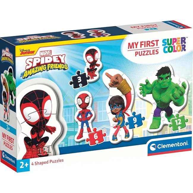 MyFirst Puzzle: 4 az 1-ben Spidey és barátai Supercolor puzzle – Clementoni