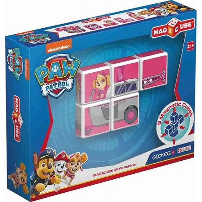 Geomag Magicube – Mancs Őrjárat: Skye és helikoptere építőkocka szett 5 db-os