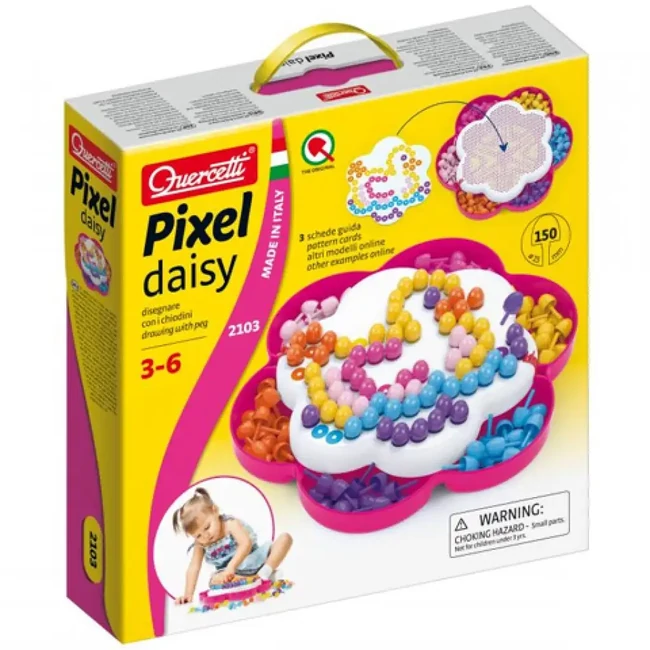 Quercetti: Pixel Daisy pötyi kirakó 150 db-os