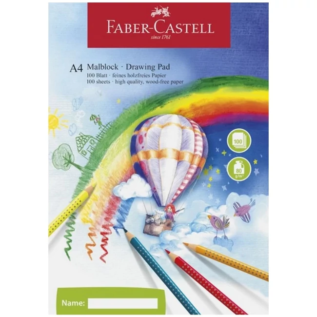 Faber-Castell: Rajzfüzet A4-es 100 ív 80g