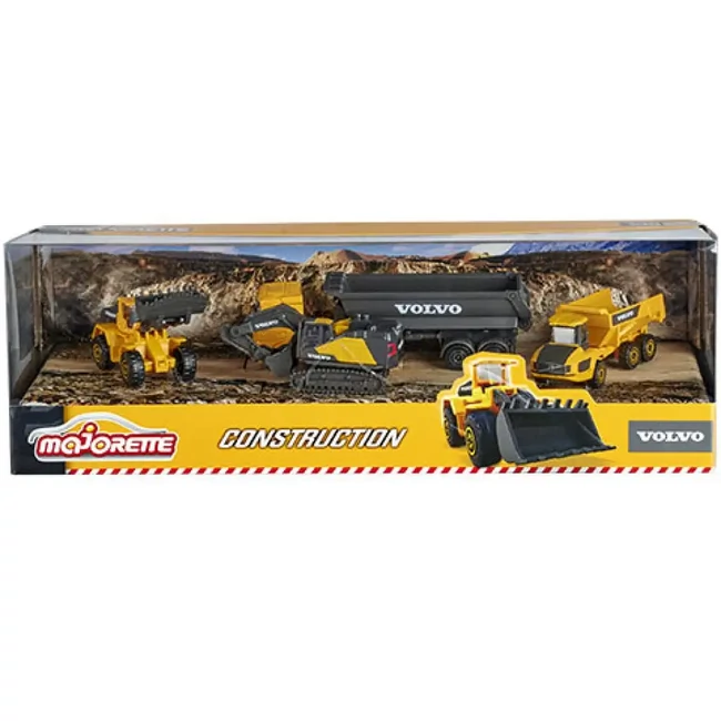 Majorette – Volvo Edition építőipari munkagépek 4 db-os szett – Simba Toys