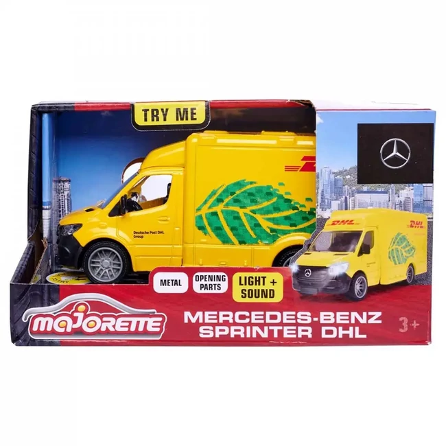 Majorette: Mercedes-Benz Sprinter DHL fénnyel és hanggal – Simba Toys