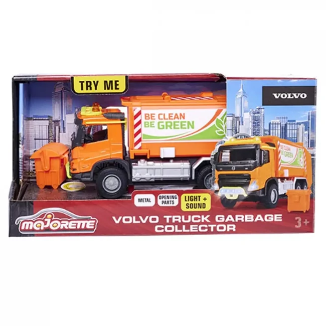 Majorette: Volvo szemétszállító fénnyel és hanggal 19 cm – Simba Toys