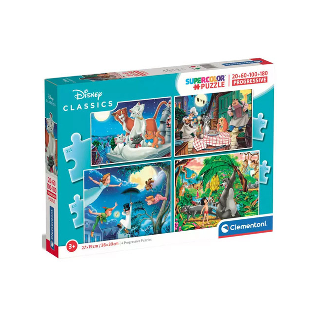 Disney klasszikusok Supercolor 4 az 1-ben puzzle – Clementoni