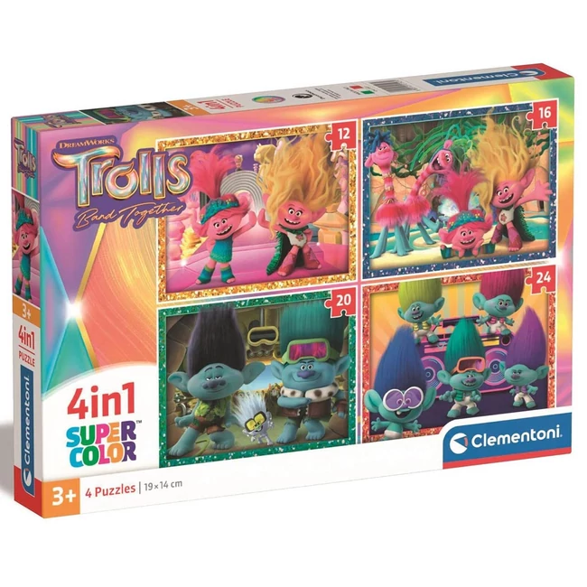 Trollok 4 az 1-ben Super color puzzle – Clementoni