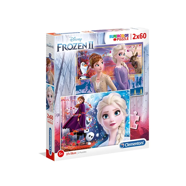 Jégvarázs 2 Supercolor 2 az 1-ben puzzle 2×60 db-os – Clementoni
