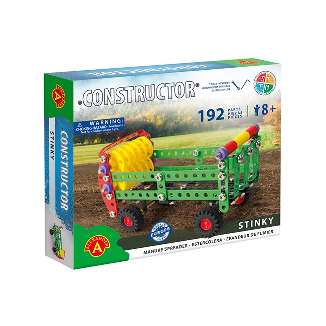 Stinky utánfutó aprítóval fém építőjáték 192 db-os