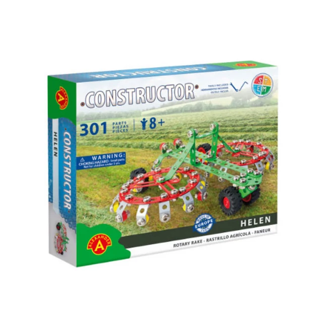 Forgó gereblye modell fém építőjáték 180 db-os