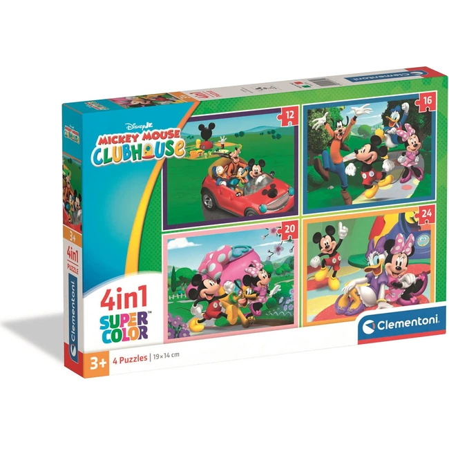 Mickey és barátai 4 az 1-ben Supercolor puzzle – Clementoni