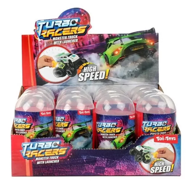 Turbo Racers Monster Truck meglepetés kisautó kilövővel 1 db