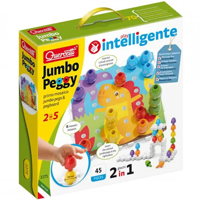Quercetti: Jumbo Pötyi 2 az 1-ben 45 db-os szett