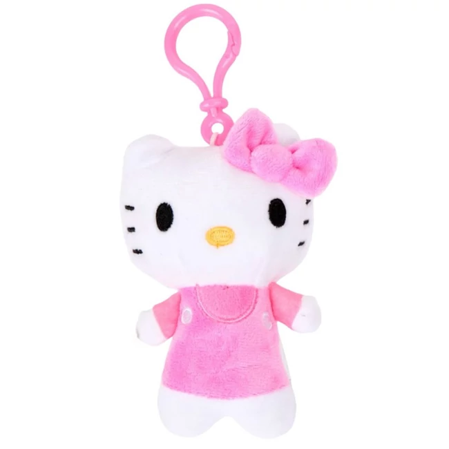 Hello Kitty plüss táskaklipp, 12 cm – lila
