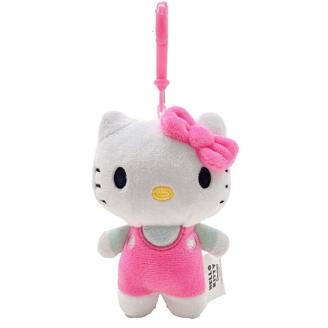 Hello Kitty plüss táskaklipp, 12 cm – rózsaszín