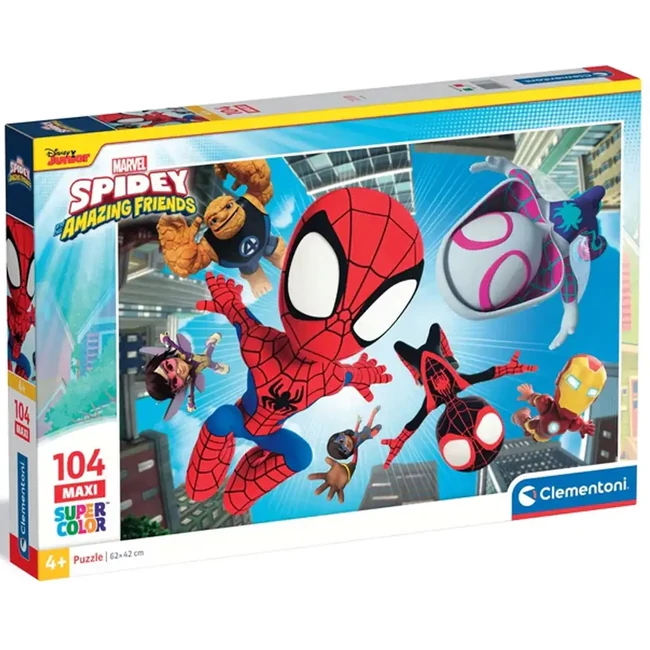 Spidey és csodálatos barátai bevetésen 104 db-os maxi supercolor puzzle – Clementoni