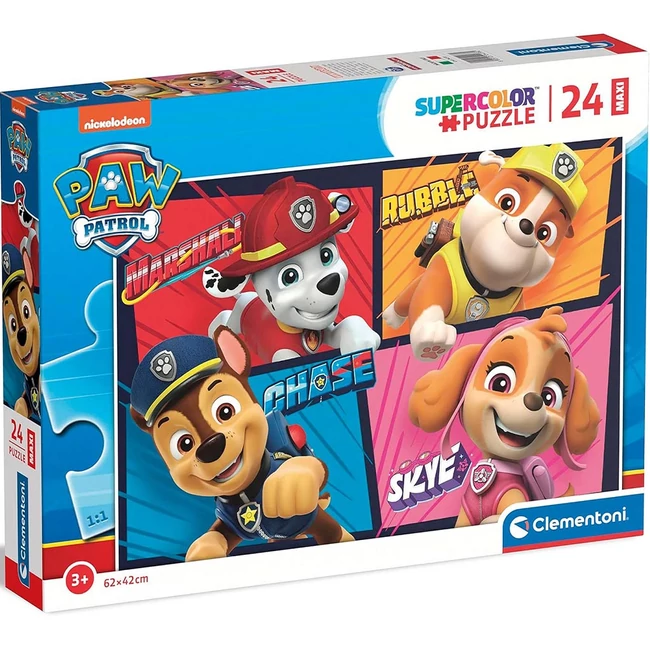 Mancs Őrjárat Vigyorgó kutyusok 24 db-os maxi supercolor puzzle – Clementoni