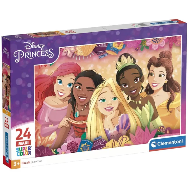 Disney Hercegnők: Maxi Super Color Puzzle 24 darabos – Clementoni