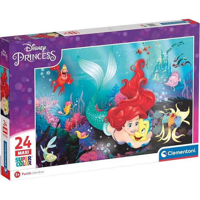 A kis hableány 24 db-os maxi supercolor puzzle – Clementoni