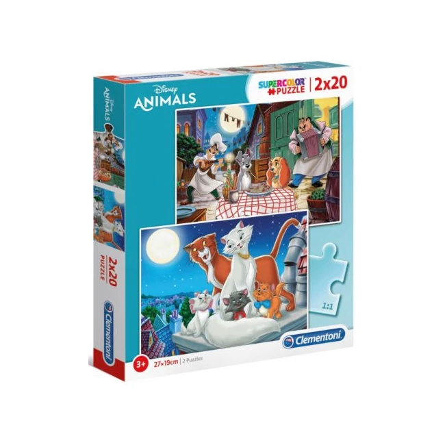 Clementoni: Disney állati barátságok 2×20 db-os puzzle