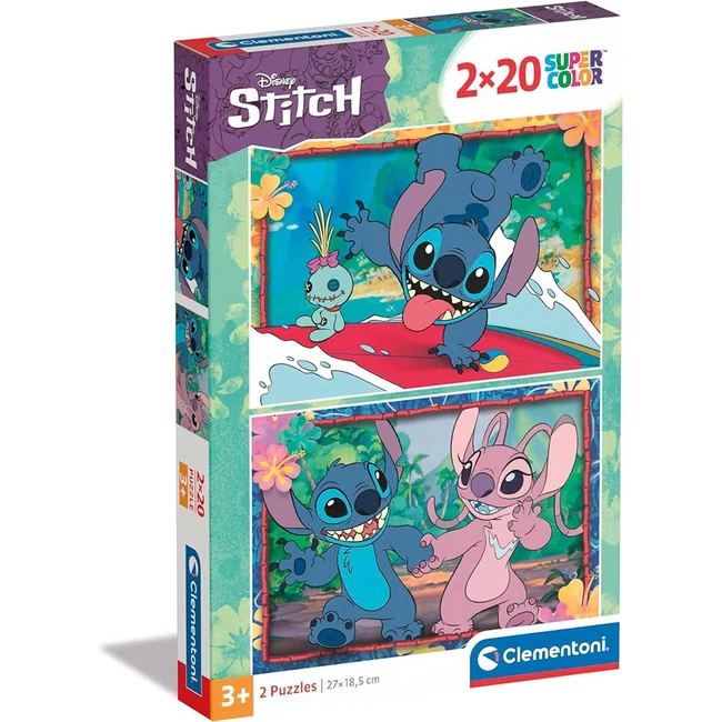Disney Stitch 2×20 db-os Supercolor puzzle – Clementoni