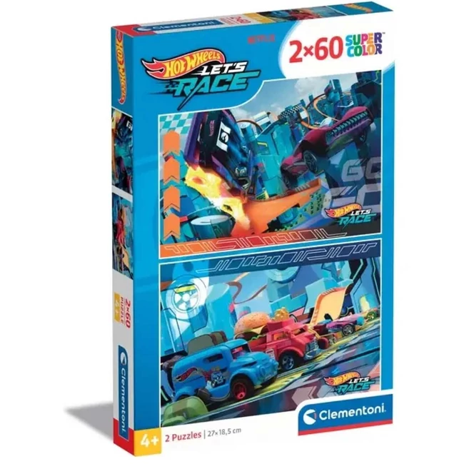 Hotwheels 2×60 db-os Supercolor puzzle – Clementoni