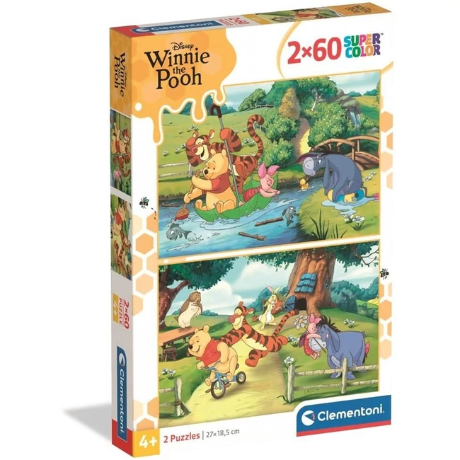 Micimackó kalandjai 2x60db-os Supercolor puzzle - Clementoni