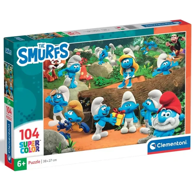 Hupikék törpikék erdei móka 104 db-os supercolor puzzle – Clementoni
