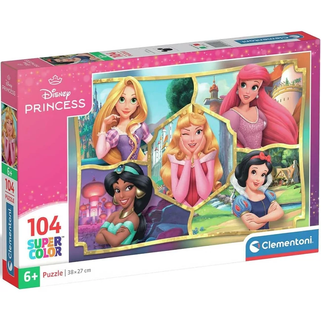Disney Hercegnők 104 db-os supercolor puzzle – Clementoni