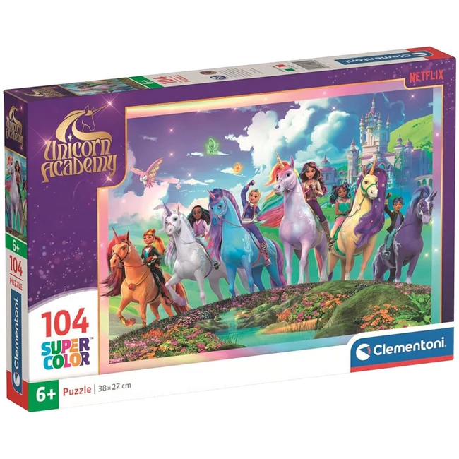Unikornis Akadémia a csapat 104 db-os Supercolor puzzle – Clementoni