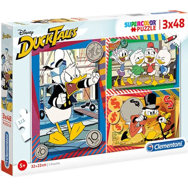 Kacsamesék Supercolor 3 az 1-ben puzzle 3×48 db-os – Clementoni