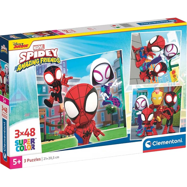 Disney Spidey 3×48 db-os Supercolor puzzle – Clementoni