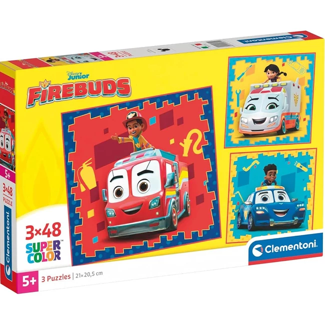 Disney Firebuds 3×48 db-os Supercolor puzzle – Clementoni