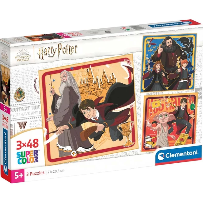 Harry Potter 3×48 db-os Supercolor puzzle – Clementoni
