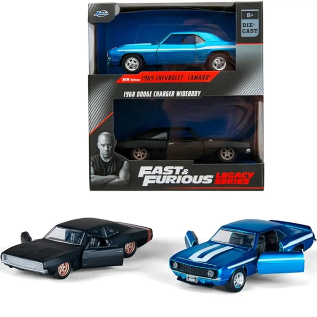 Halálos iramban: 1969 Chevrolet Camaro és 1968 Dodge Charger Widebody 2 db-os csomag 1/32 méretarány – Jada Toys