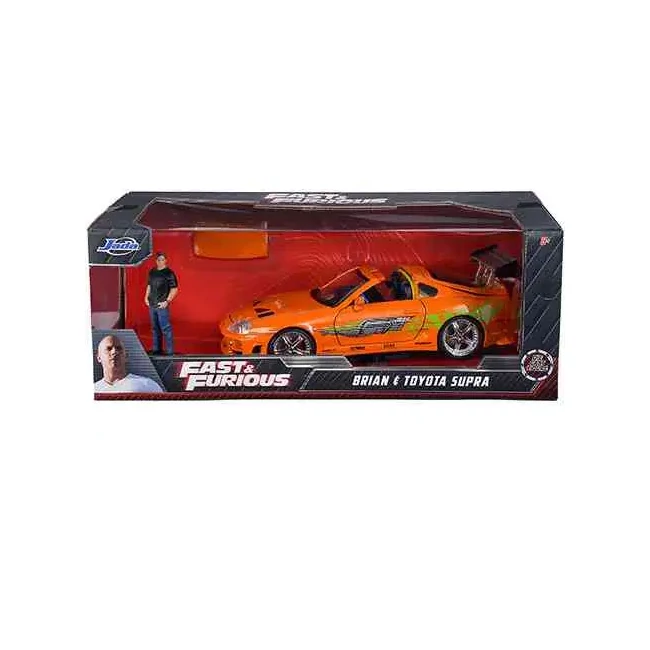 Halálos iramban: Brian figura és Toyota Supra autómodell 1/24 – Simba Toys